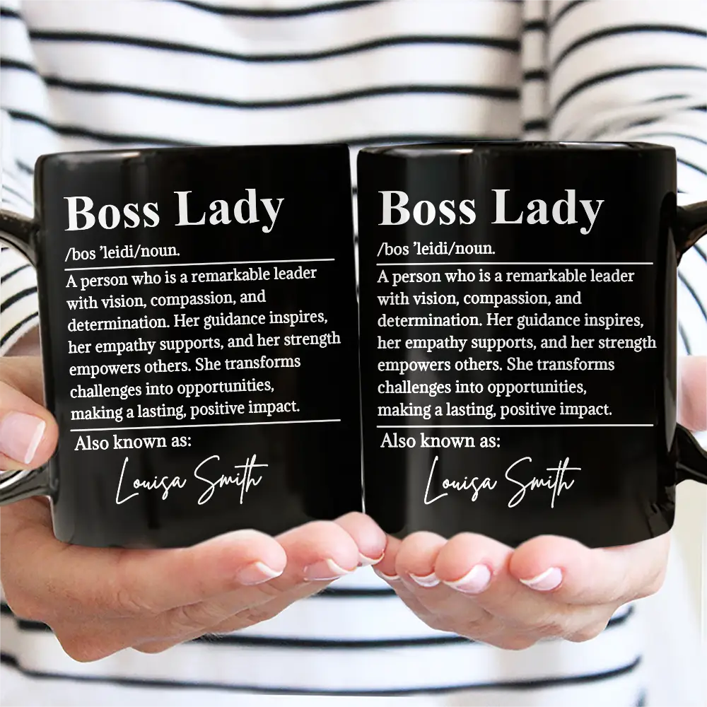 Gifts For Colleagues,Happy - Boss Lady Who Is Remarkable Leader - Personalized Mug