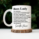 Gifts For Colleagues,Happy - Boss Lady Who Is Remarkable Leader - Personalized Mug