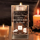 Gift For Bestie, Gift For Sisters - Good Friends Are Like Stars - Personalized Crystal Candle Holder