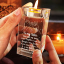 Gift For Bestie,Gift For Sisters - Bestie Because Of You I Laugh A Little Harder - Personalized Crystal Candle Holder