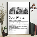 Gift For Couples, Gift For Husband, Gift For Boyfriend, Gift For Girlfriend, Gift For Wife - Custom Photo Couple Soul Mate - Personalized Poster