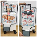 Gift For Women, Travel, Gift For Men, Gift For Yourself - Just A Girl Who Loves Traveling - Personalized Clear Luggage Cover