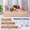 Gift For Mother, Mom - Daughters (Adult), Love, Gift For Daughter - Mother & Daughter Forever Linked Together Birth Flower Garden - Personalized Rectangle LED Light