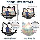 Pet Lovers,Cat Lovers,Cat Mom,Cat Dad - Cat Mom Cat Dad A Bond That Can't Be Broken - Personalized Window Hanging Suncatcher Ornament