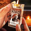 Custom Photo, Memorial, Parents, Sad, Family - Custom Photo Memorial I'm Always With You - Personalized Crystal Candle Holder