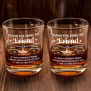 Gift For Bestie,Gift For Brothers,Gift For Sibling - Thanks For Being My Brother - Personalized Whiskey Glass
