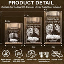 Memorial,Family,Sad,Custom Photo - Custom Photo Although You Cannot See Me I'm Always With You - Personalized Crystal Candle Holder