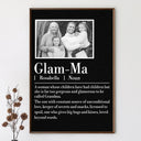 Gift For Grandma,Gift For Women - Custom Photo Glamma A Constant Source Of Unconditional Love - Personalized Poster