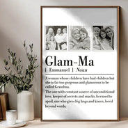 Gift For Grandma,Gift For Women - Custom Photo Glamma A Constant Source Of Unconditional Love - Personalized Poster