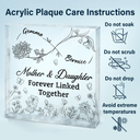 Gift For Mother, Gift For Daughter, Mom - Daughters (Adult), Mom - Daughters (Young), Love - The Love Between Mother & Daughter Is Forever Infinity - Personalized Square Shaped Acrylic Plaque