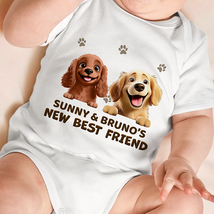 Bébé, nouveaux meilleurs amis - Body bébé personnalisé 