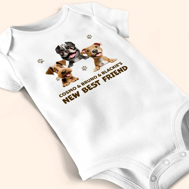 New baby,Dog Lovers,Pet Lovers,Happy,New Mom,New Dad - Baby New Best Friends - Personalized Baby Onesie
