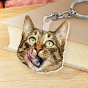 Pet Lovers, Dog Lovers, Cat Lovers - Custom Photo You Are My Sunshine - Personalized Cutout Acrylic Keychain