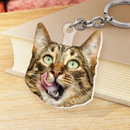 Pet Lovers, Dog Lovers, Cat Lovers - Custom Photo You Are My Sunshine - Personalized Cutout Acrylic Keychain