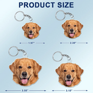 Pet Lovers, Dog Lovers, Cat Lovers - Custom Photo You Are My Sunshine - Personalized Cutout Acrylic Keychain