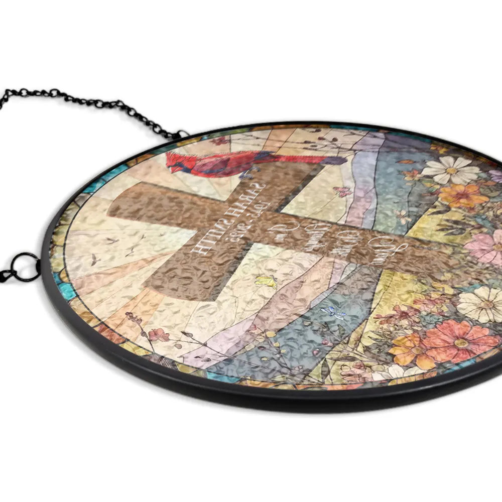 I'm Always With You Memorial - Personalized Stained Glass Window Hanging Suncatcher