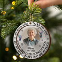 Memorial,Christmas,Family,Parents,Gift For Grandparents - Custom Photo Memorial My Mind Still Talks To You - Personalized 2-Layered Wooden Ornament