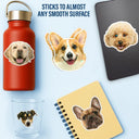 Pet Lovers - Custom Photo Dog Cat Pet Portrait - Personalized Custom Peel-out Hologram Sticker