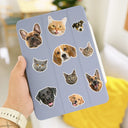 Pet Lovers - Custom Photo Dog Cat Pet Portrait - Personalized Custom Peel-out Hologram Sticker