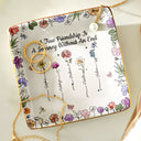 Gift For Bestie,Gift For Sisters,Gift For Women,Gifts For Colleagues,Happy - A True Friendship Is A Journey Without An End Birth Flower - Personalized Ring Dish