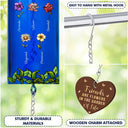 Gift For Bestie,Gift For Sisters,Happy - Sisters Different Flowers From The Same Garden - Personalized Wine Bottle Wind Chime