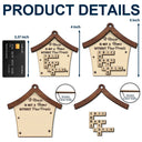 Pet Lovers,Pet Mom,Pet Dad,Dog Lovers,Dog Mom,Dog Dad,Happy,Christmas,Cat Lovers,Cat Mom,Cat Dad - Crossword A House Is Not A Home Without Paw Prints - Personalized 2-Layered Wooden Ornament