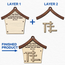 Pet Lovers,Pet Mom,Pet Dad,Dog Lovers,Dog Mom,Dog Dad,Happy,Christmas,Cat Lovers,Cat Mom,Cat Dad - Crossword A House Is Not A Home Without Paw Prints - Personalized 2-Layered Wooden Ornament