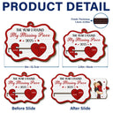 Old Couples,Gift For Husband,Gift For Wife,Gift For Boyfriend,Gift For Girlfriend,Christmas,Love - The Year I Found My Missing Piece Kissing Couples - Personalized Wooden Slide Ornament