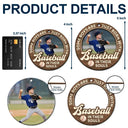 Gift For Kids,Gift For Grandkids,Custom Photo,Gift For Yourself,Happy,Christmas,Top Market - Custom Photo Born With Baseball In Their Souls - Personalized 2-Layered Wooden Ornament