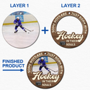 Gift For Kids,Gift For Grandkids,Custom Photo,Gift For Yourself,Happy,Christmas,Top Market - Custom Photo Born With Baseball In Their Souls - Personalized 2-Layered Wooden Ornament