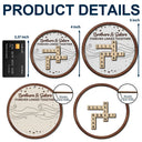 Gift For Sibling,Gift For Brothers,Gift For Sisters,Gift For Women,Gift For Men,Happy,Christmas - Crossword Brothers And Sisters Forever Linked Together - Personalized 2-Layered Wooden Ornament