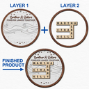 Gift For Sibling,Gift For Brothers,Gift For Sisters,Gift For Women,Gift For Men,Happy,Christmas - Crossword Brothers And Sisters Forever Linked Together - Personalized 2-Layered Wooden Ornament