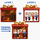 Gift For Bestie,Gift For Sisters,Gift For Brothers,Gifts For Colleagues,Cousin,Gift For Sibling,Christmas,Happy - There Is No Greater Gift Than Friendship 3D Effect - Personalized 2-Layered Mix Ornament