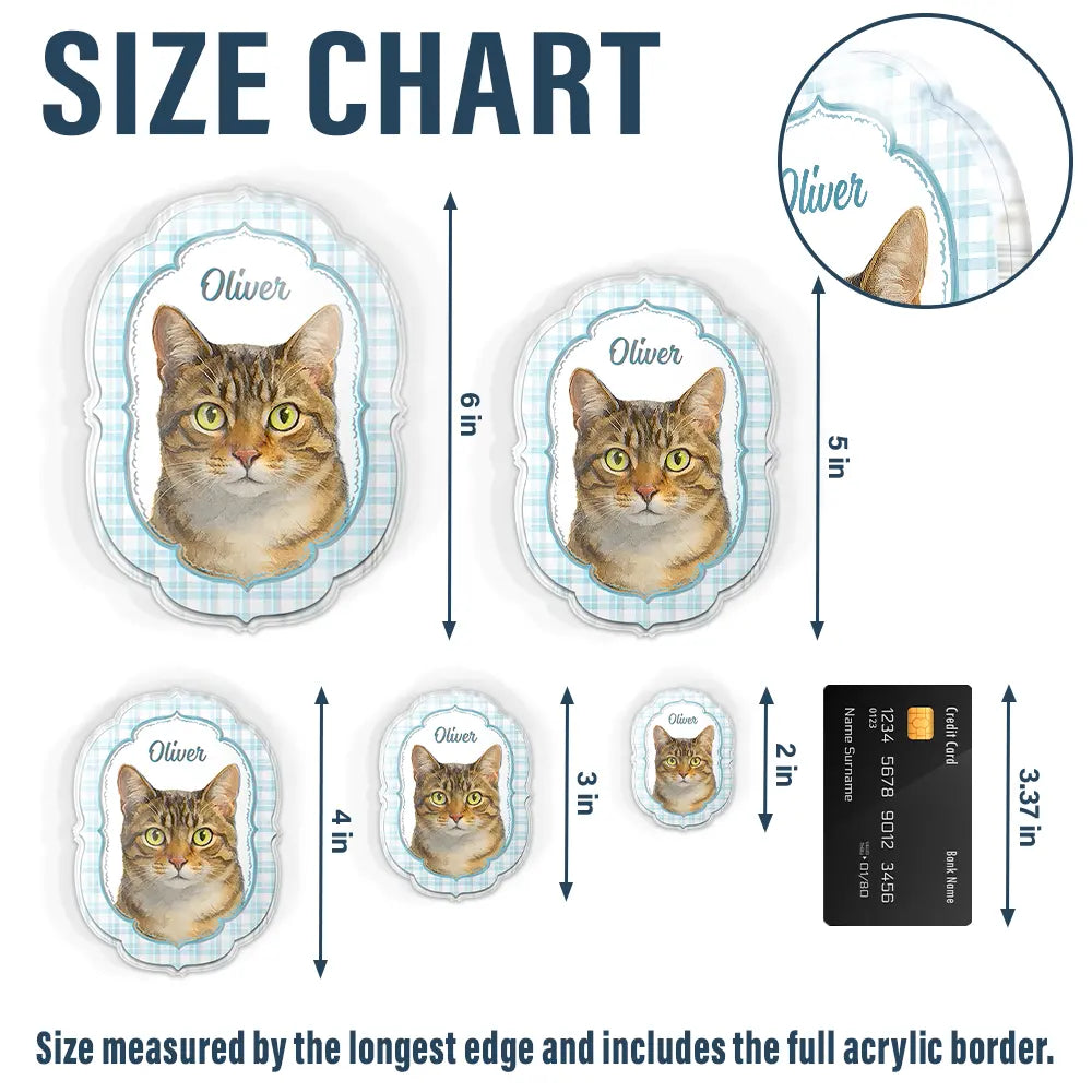 Dog Lovers,Cat Lovers,Pet Lovers,Happy,Family,Non-Eng,Photo - Watercolor (remove BG) - Custom Photo Realistic Watercolor Art Dog Cat Pet Baby Portrait Vintage - Personalized Acrylic Fridge Magnet