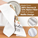 Gift For Wife,Gift For Yourself,Gift For Women,Gift For Mother,Gift For Aunt,Gift For Grandma,Happy,Cooking,Baking,Non-Eng,Vector - Mom Grandma Kitchen Dog Cat - Personalized Kitchen Towel
