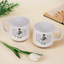 Gift For Husband,Gift For Yourself,Gift For Men,Gift For Father,New Dad,New baby,Top Market,Non-Eng,Photo - Pencil Sketch,Cozy - Custom Photo Pencil Sketch Dad Est Baby Newborn Kid - Personalized Pottery Mug
