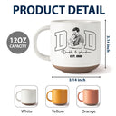 Custom Photo Pencil Sketch Dad Est Baby Newborn Kid - Personalized Pottery Mug