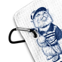 Dog Lovers,Pet Lovers,Cat Lovers,Golf,Non-Eng,Photo - Ink Drawing,Playful - Custom Photo Ink Drawing Funny Portrait Dog Cat Pet - Personalized Golf Towel