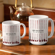 Gift For Husband,Gift For Yourself,Gift For Men,Gift For Father,Gift For Grandpa,Golf,Sport Dad,Dad's Hobby,Grandpa's Hobby,Icon,Proud - Best Dad By Par Golf Clubs - Personalized White Edge-to-Edge Mug