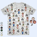 Gift For Husband,Gift For Yourself,Gift For Men,Gift For Father,Gift For Grandpa,Dad's Hobby,Grandpa's Hobby,Golf,Non-Eng,Photo,Playful - Custom Photo Best Dad By Par Funny Kid - Personalized Full Print T Shirt