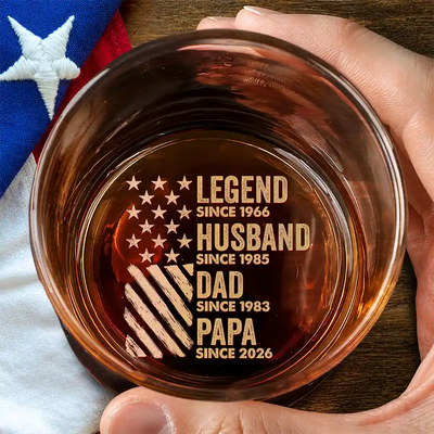 America's 250th Anniversary Engraved Whiskey Glass