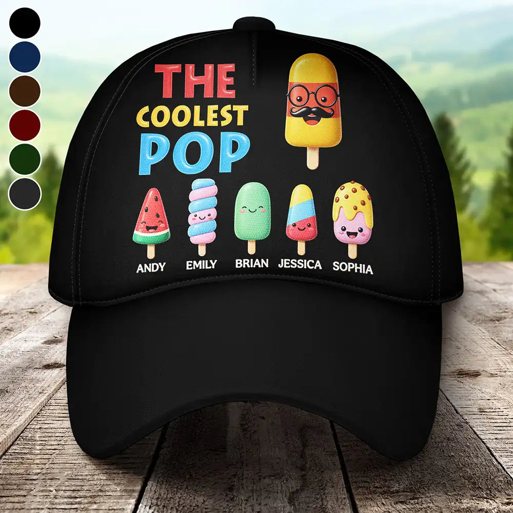 Gift For Husband,Gift For Yourself,Gift For Men,Gift For Father,Gift For Grandpa,Non-Eng,Icon,Humorous - The Coolest Pop Grandpa Dad - Personalized Classic Cap