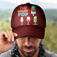 Gift For Husband,Gift For Yourself,Gift For Men,Gift For Father,Gift For Grandpa,Non-Eng,Icon,Humorous - The Coolest Pop Grandpa Dad - Personalized Classic Cap