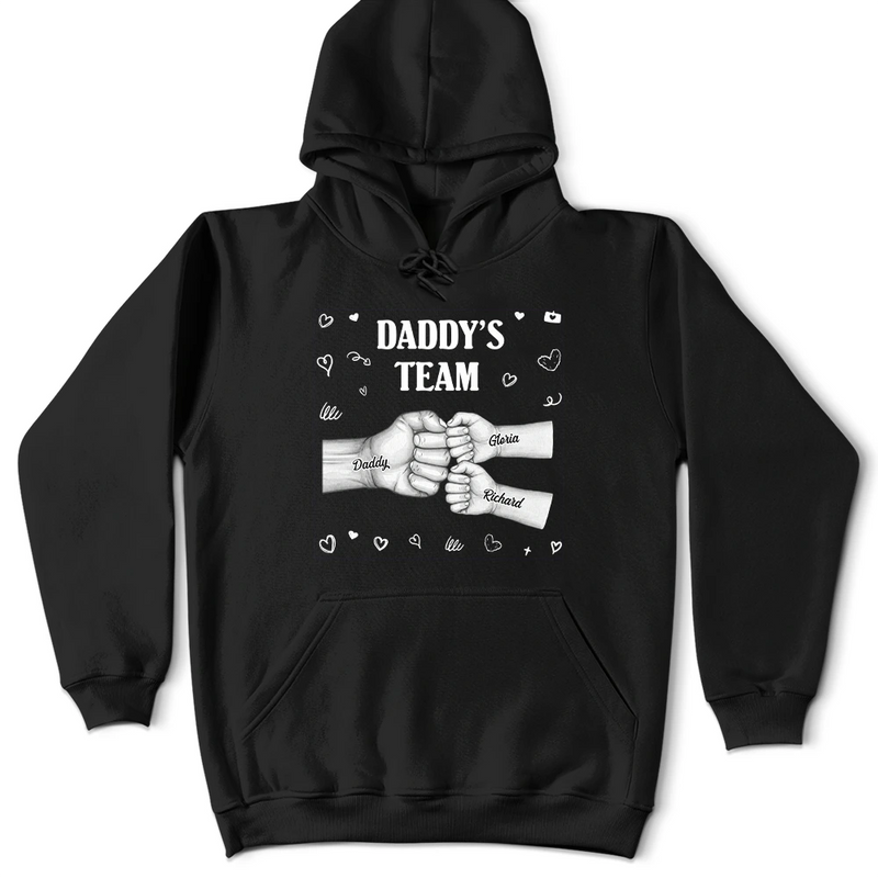 Gift For Husband,Gift For Yourself,Gift For Men,Gift For Father,Gift For Grandpa,Non-Eng,Icon,Playful - Daddy's Team Fist Bump - Personalized T Shirt