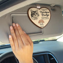 Dog Lovers,Pet Lovers,Cat Lovers,Memorial,Non-Eng,Photo - Pencil Sketch,Healing - Custom Photo Pencil Sketch I Crossed The Rainbow Bridge Knowing I Was Loved - Personalized Custom Shaped Car Visor Clip