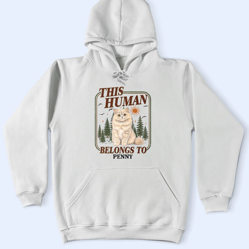 Custom Photo,Art Design,Pet Lovers,Playful,Photo - Colored Pencil  - Custom Photo Colored Pencil Sketch This Human Belongs To - Personalized T Shirt