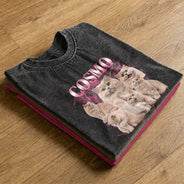 Custom Photo, Pet Lovers, Humorous, Remove BG Photo - Custom Photo Retro 90's Dog Cat Pet - Personalized Vintage Washed T Shirt