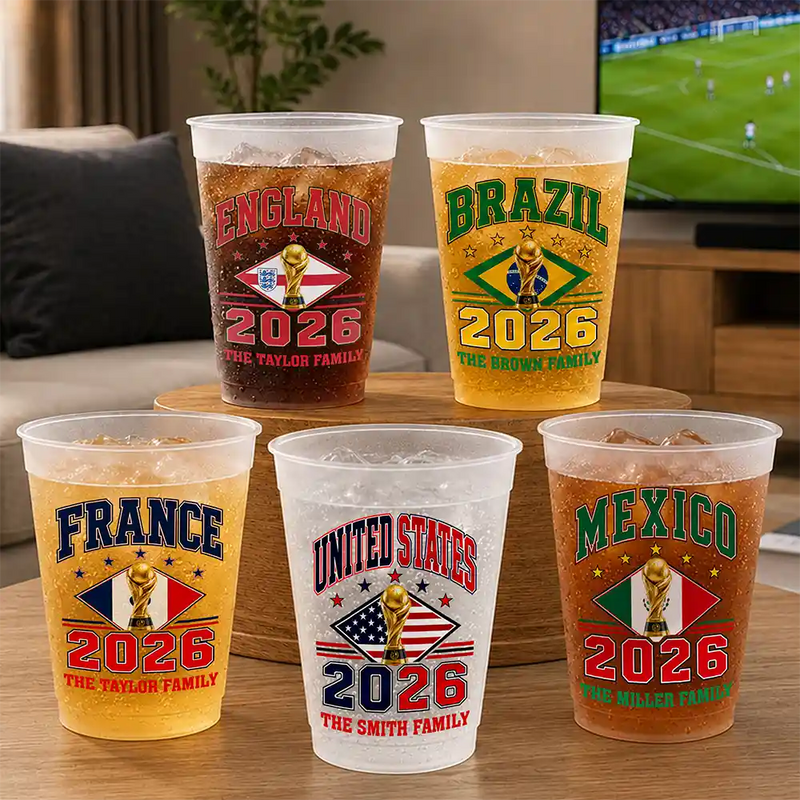Gift For Yourself, Proud, Summer Soccer Games, Icon - Football Team National Flag - Personalized Frosted Cups