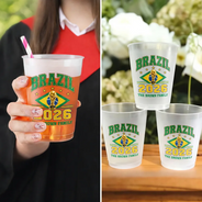 Gift For Yourself, Proud, Summer Soccer Games, Icon - Football Team National Flag - Personalized Frosted Cups