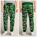 Playful,Custom Photo,Pet Lovers,Cut-Face Photo - Custom Photo Happy Dog Cat Pet - Personalized Pajama Pants